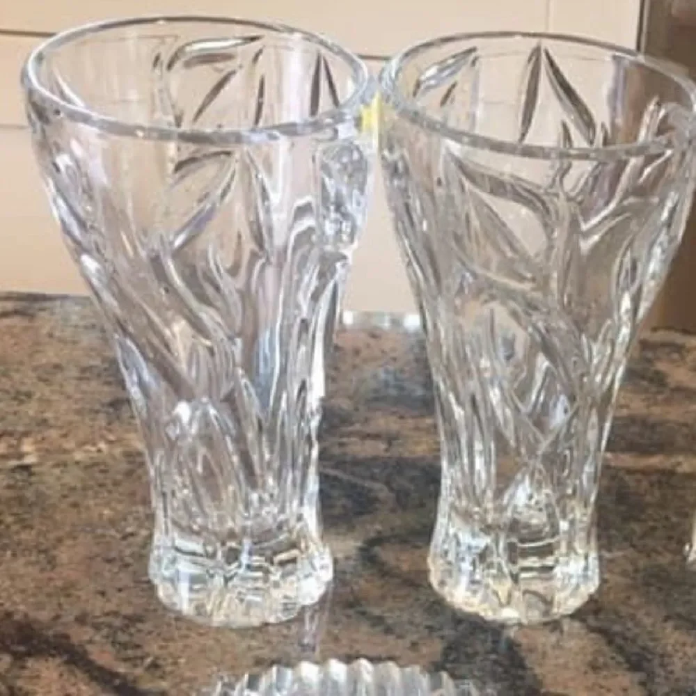 Set of crystal beer glasses